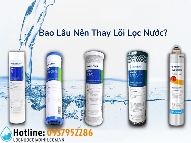 Bảng Thời Gian Thay Lõi Máy Lọc Nước RO, NANO Và UF